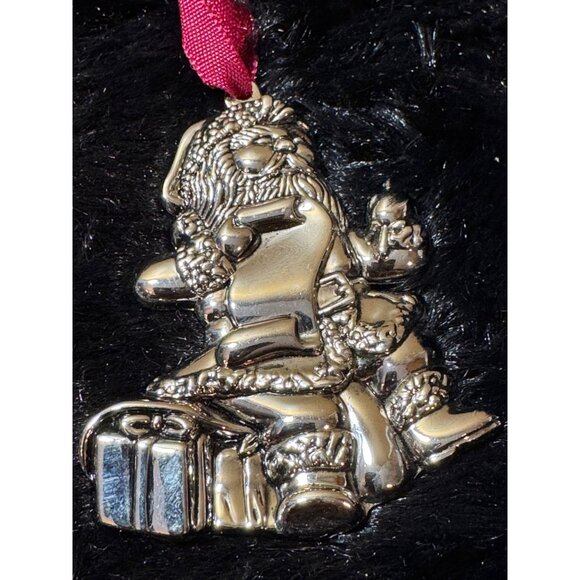 Gorham Silver Plated Christmas Ornaments Set Of 4 With Red Ribbons - Picture 3 of 10